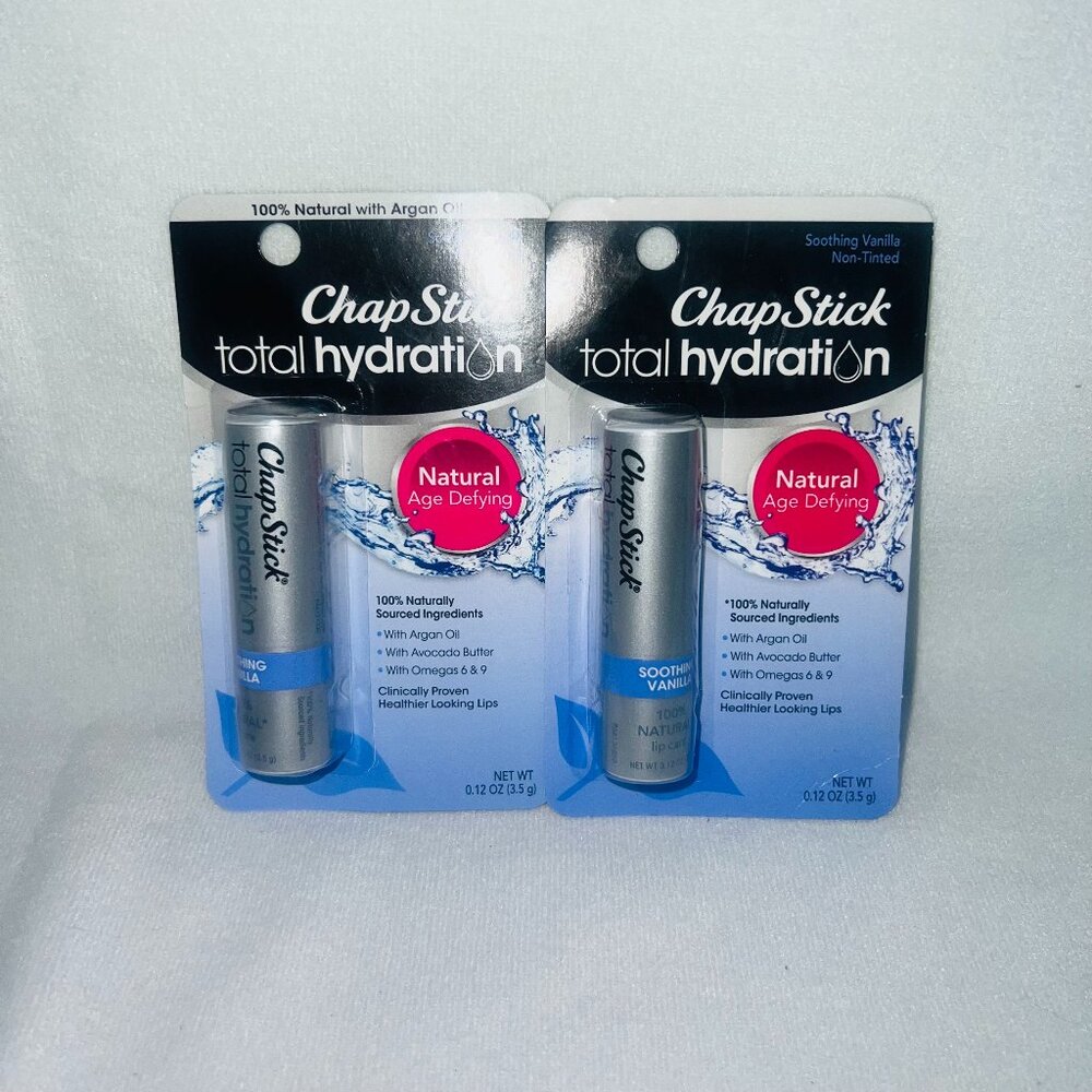 Chapstick Total Hydration Soothing Vanilla 2 Pack Two Pack Natura…